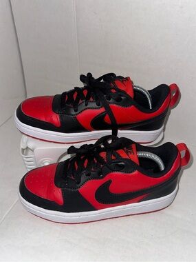 Nike Youth Court Borough Low Recraft GS Shoes Red Black  DV5456-600 Size 4Y